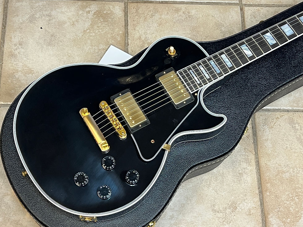 Thumbnail: 2025 Gibson Les Paul Custom Chambered Ebony Ultra Light Aged GH
