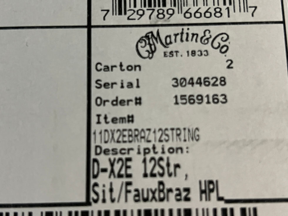 Thumbnail: 2026 CF Martin D-X2E Brazilian 12-String X Series D-14 Fret Natural