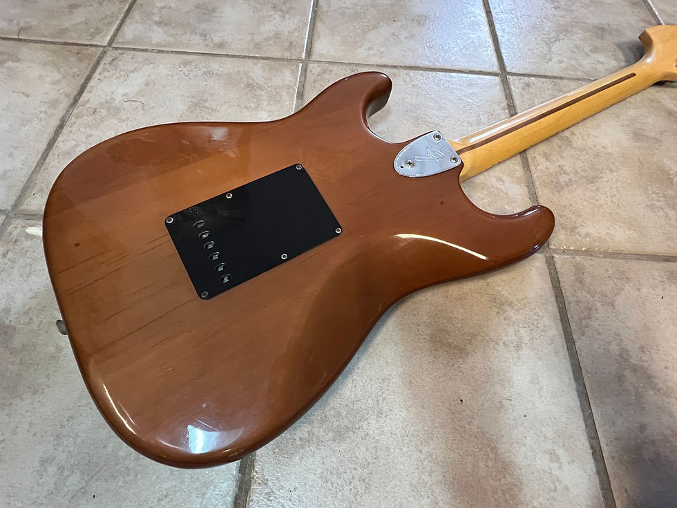 Thumbnail: 1975 Fender Stratocaster Maple Neck Mocha Brown w Case