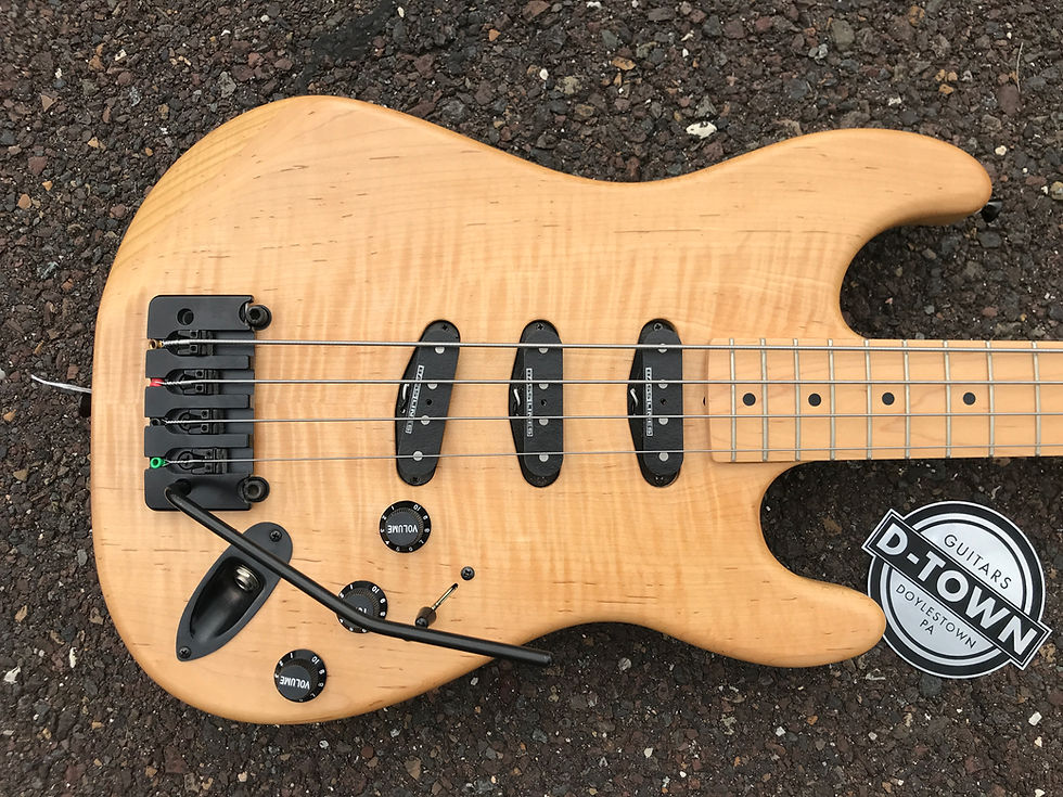 Thumbnail: Dear John D-Town Guitars S Type Tremelo Bass Laminated Maple Ash Hipshot