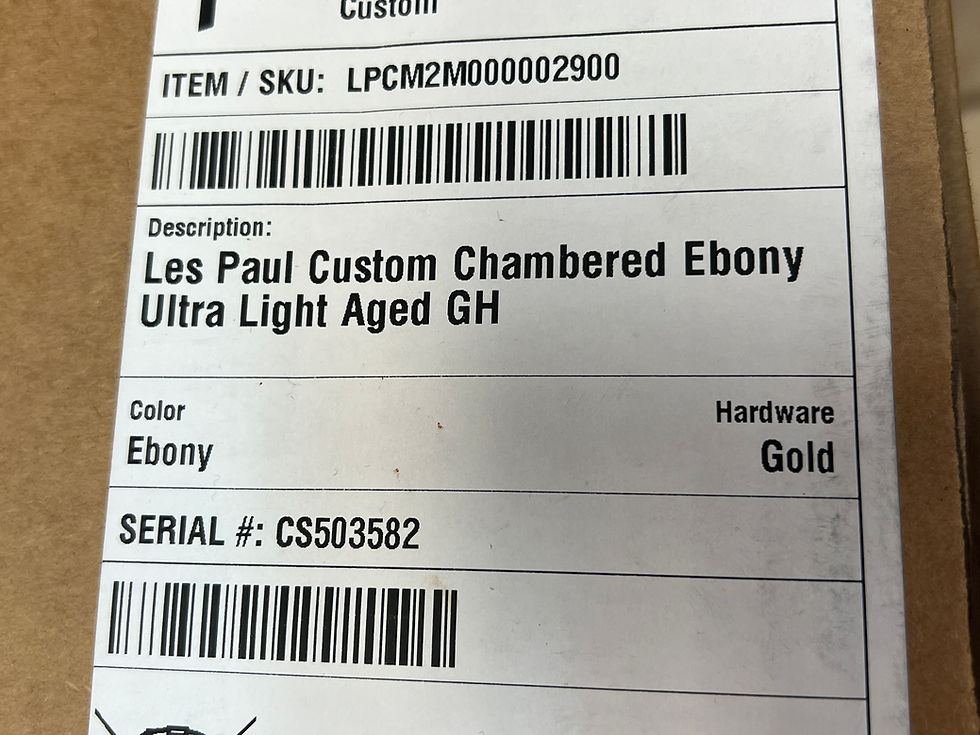 Thumbnail: 2025 Gibson Chambered Les Paul Custom Ebony Ultra Light Aged Murphy Lab