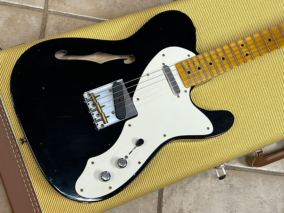 Thumbnail: 2025 Fender Custom Shop 1950s Telecaster Thinline Journeyman Relic Black