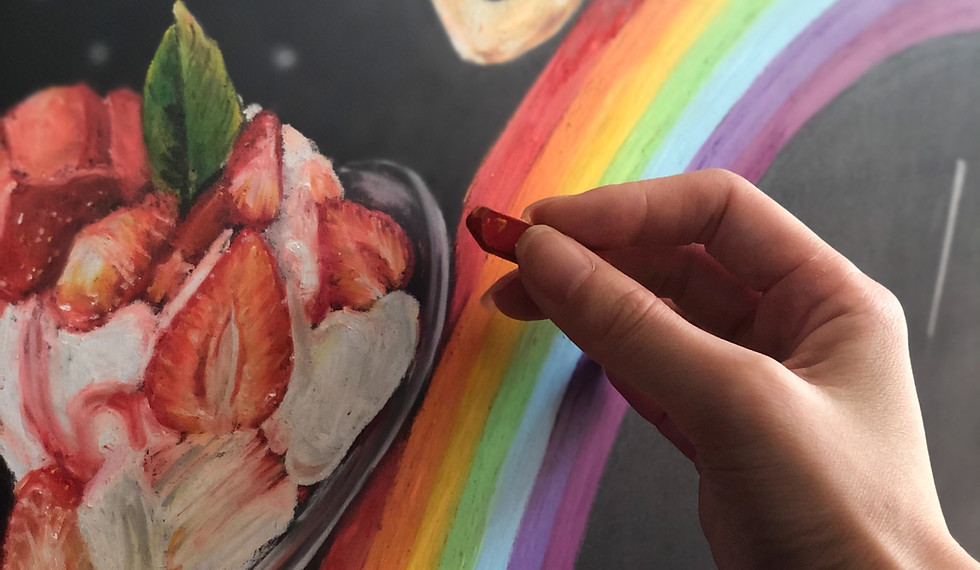 カフェのインスタスポット  様チョークアート制作