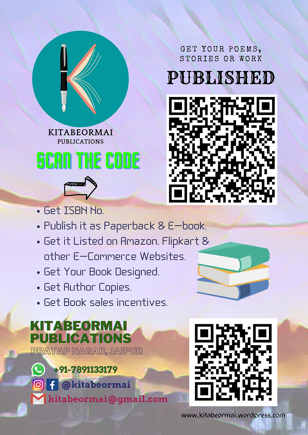 get your poems, stories or work