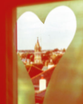 Heart created on a window