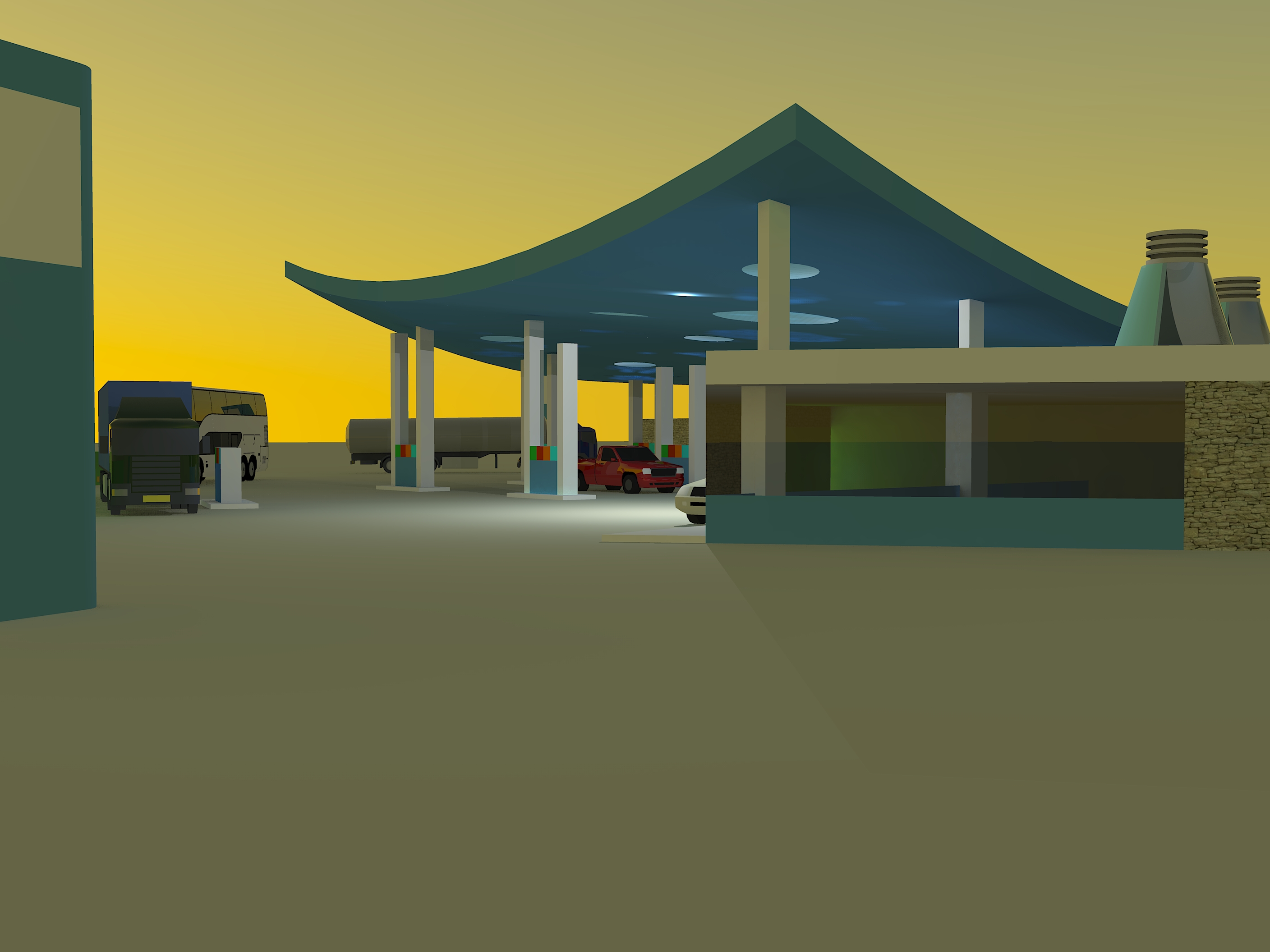 Petrol station
