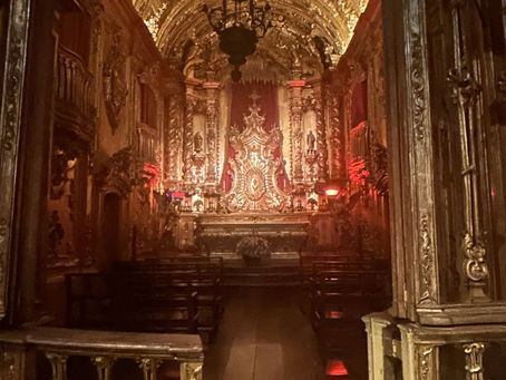Chapel of the Blessed Sacrament at Sao Bento Monastery in Rio de Janeiro Brazil