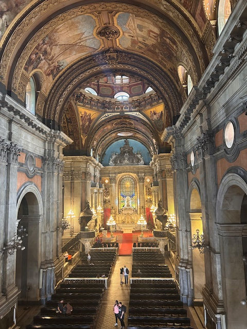 A view from the loft in Candelaria Church in Rio de Janiero