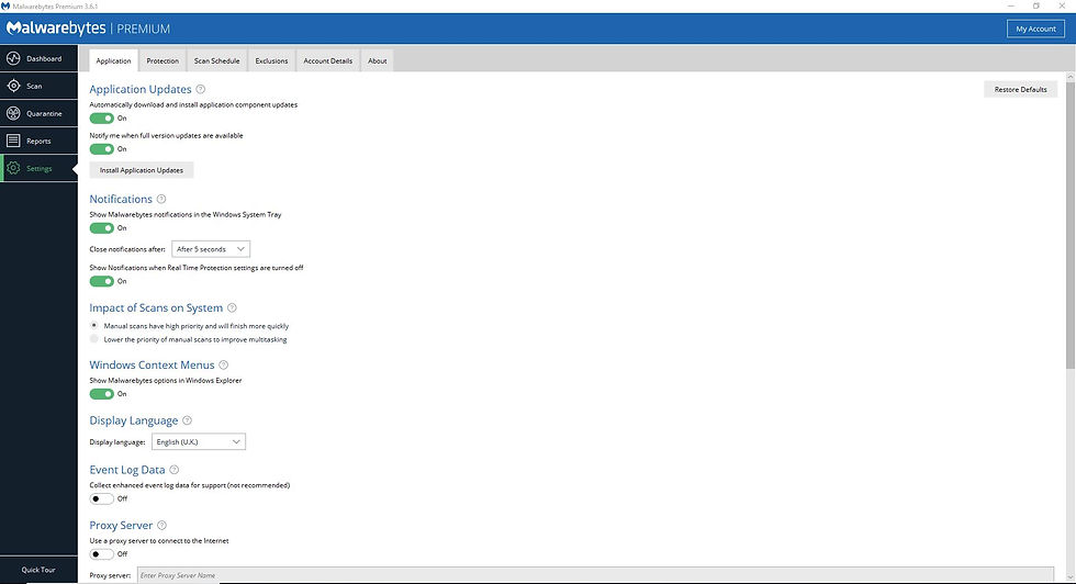 Malwarebytes Premium protection