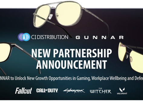 Ci Distribution Partners with GUNNAR to Unlock New Growth Opportunities in Gaming, Workplace Wellbeing and Defence