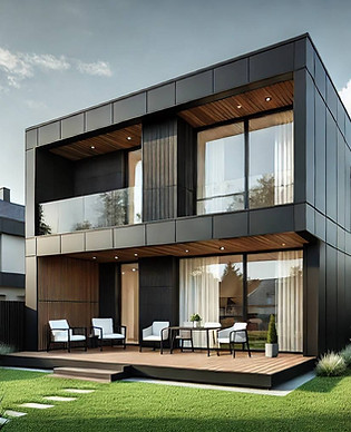 Attached garage transformed into a modern ADU with integrated living space and functional design.