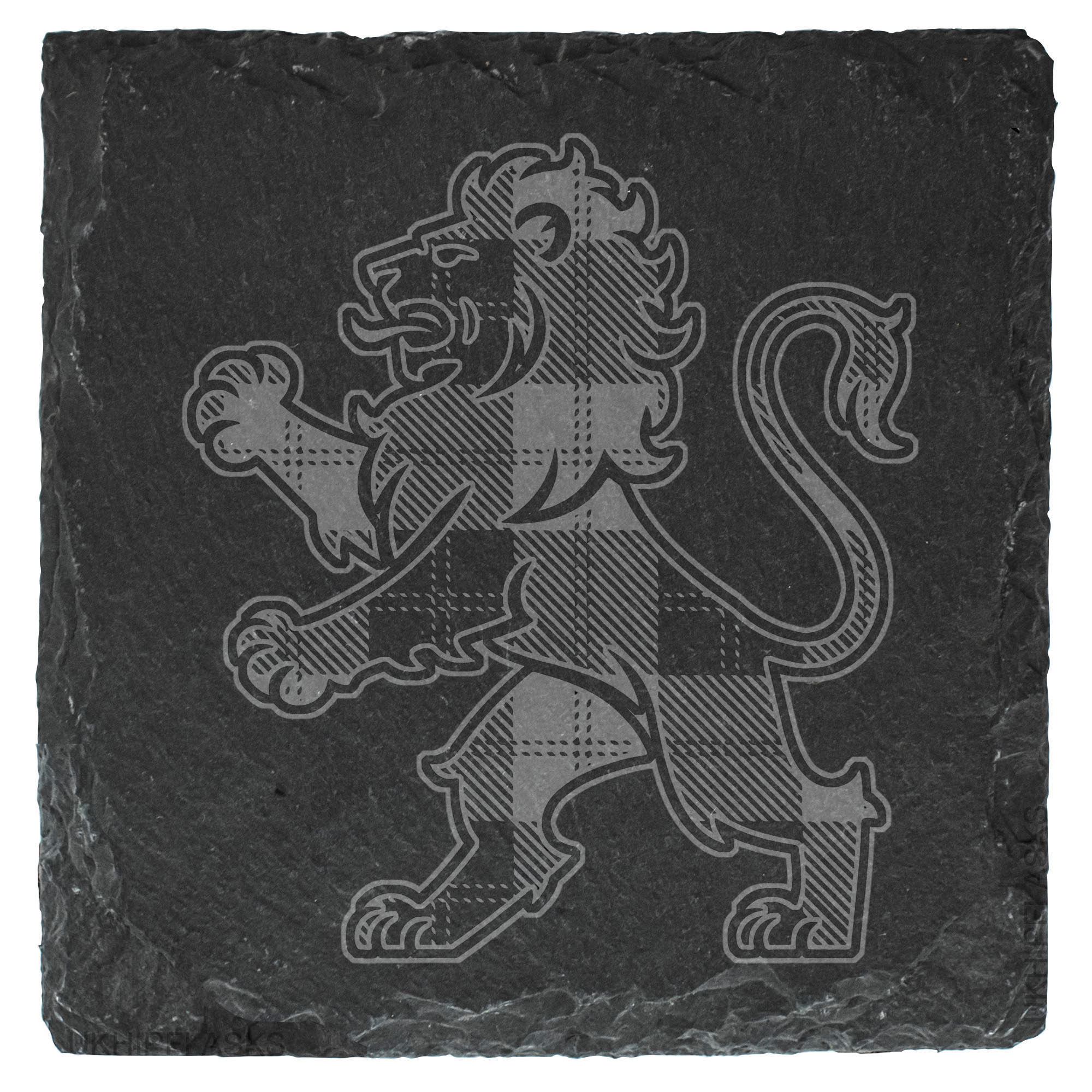 Tartan Lion Slate Coaster