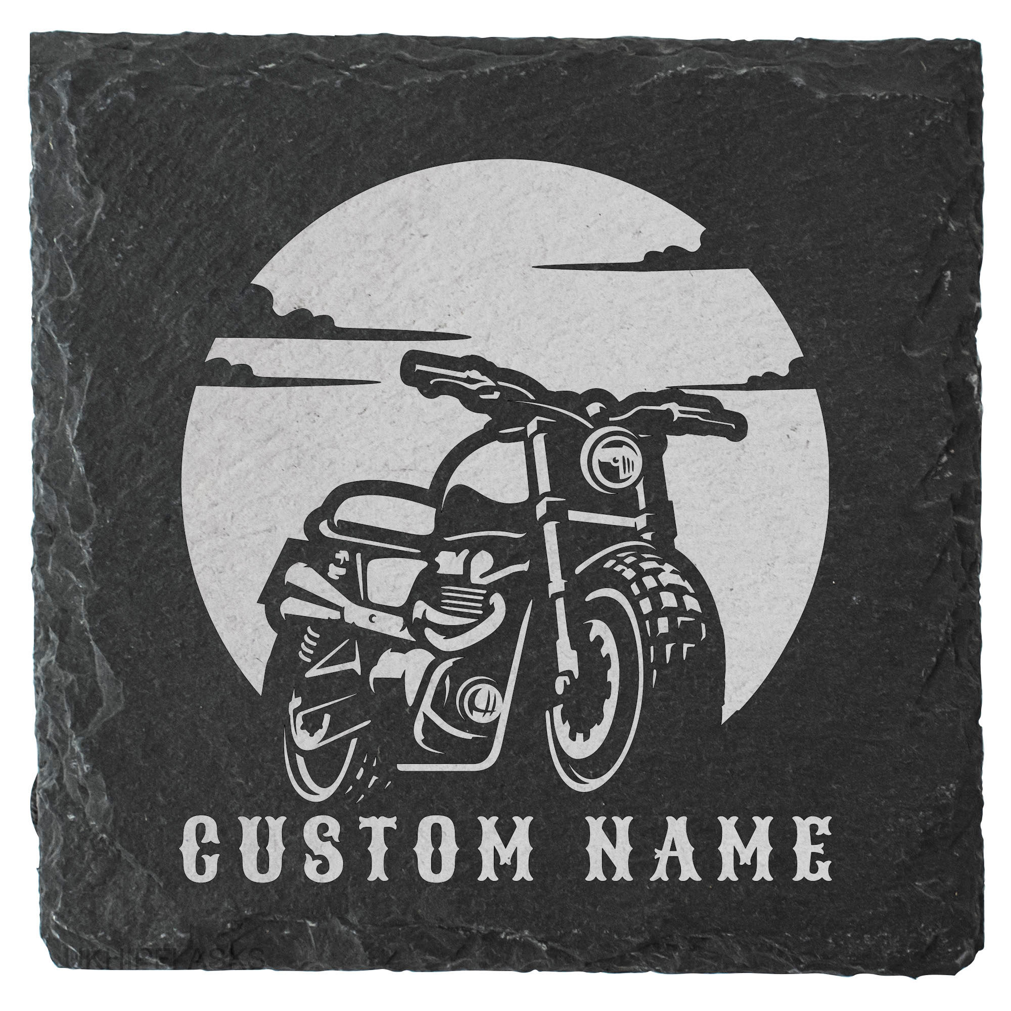 Custom Motorbike Slate Coaster