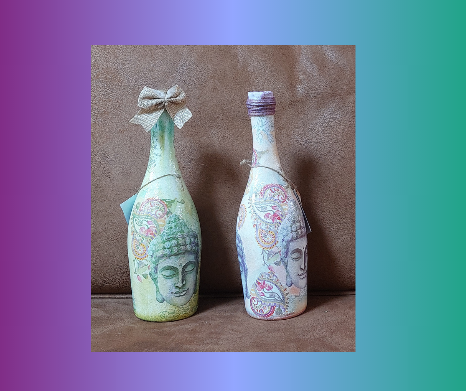 Decoratieve fles Buddha afbeelding (per stuk)