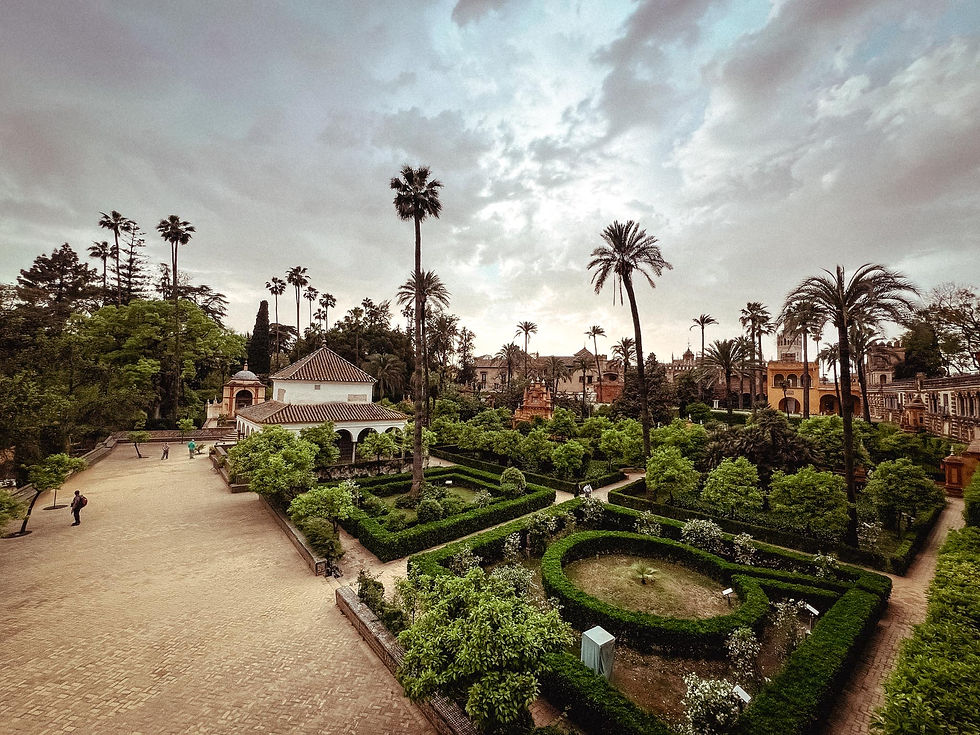 zahrady paláce Real Alcázar