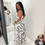 Miniature : Robe White & Black Wavy 