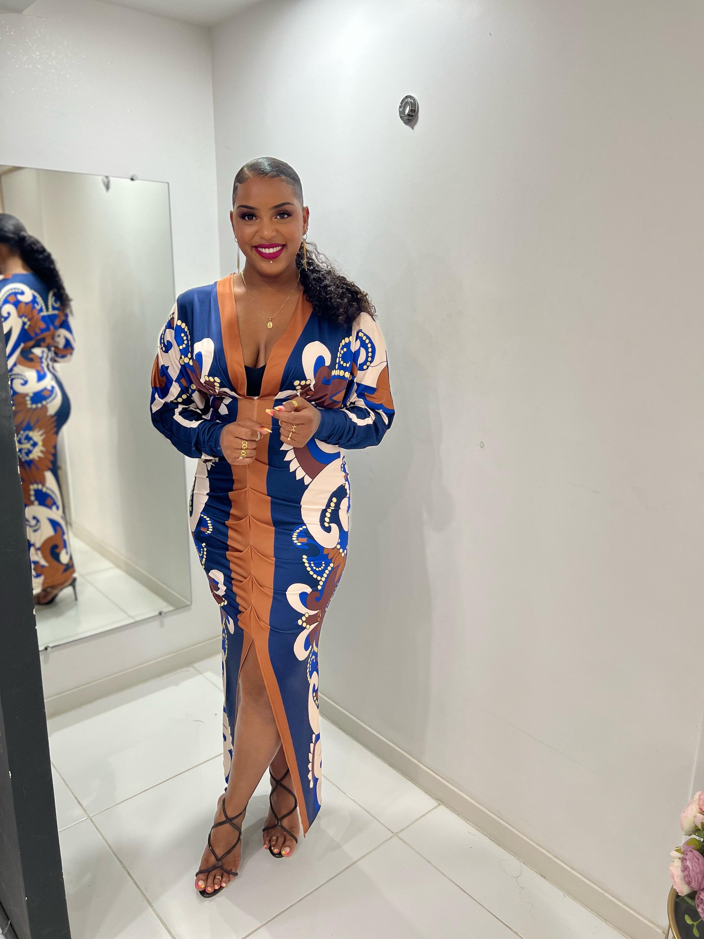 Robe Mi longue Fendue Classy