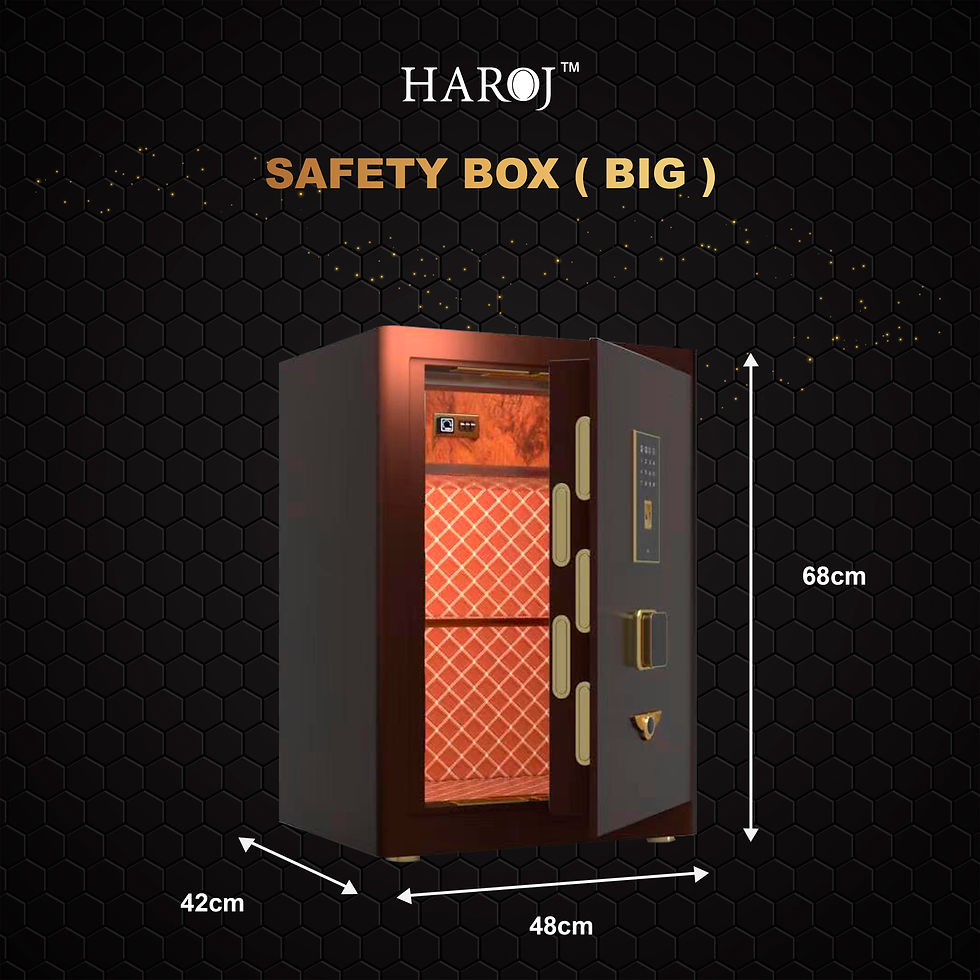 Thumbnail: HAROJ Fingerprint Biometric Safety Box (New vers)