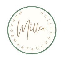 Circle with Miller written in center and Management and Consulting written along inner border