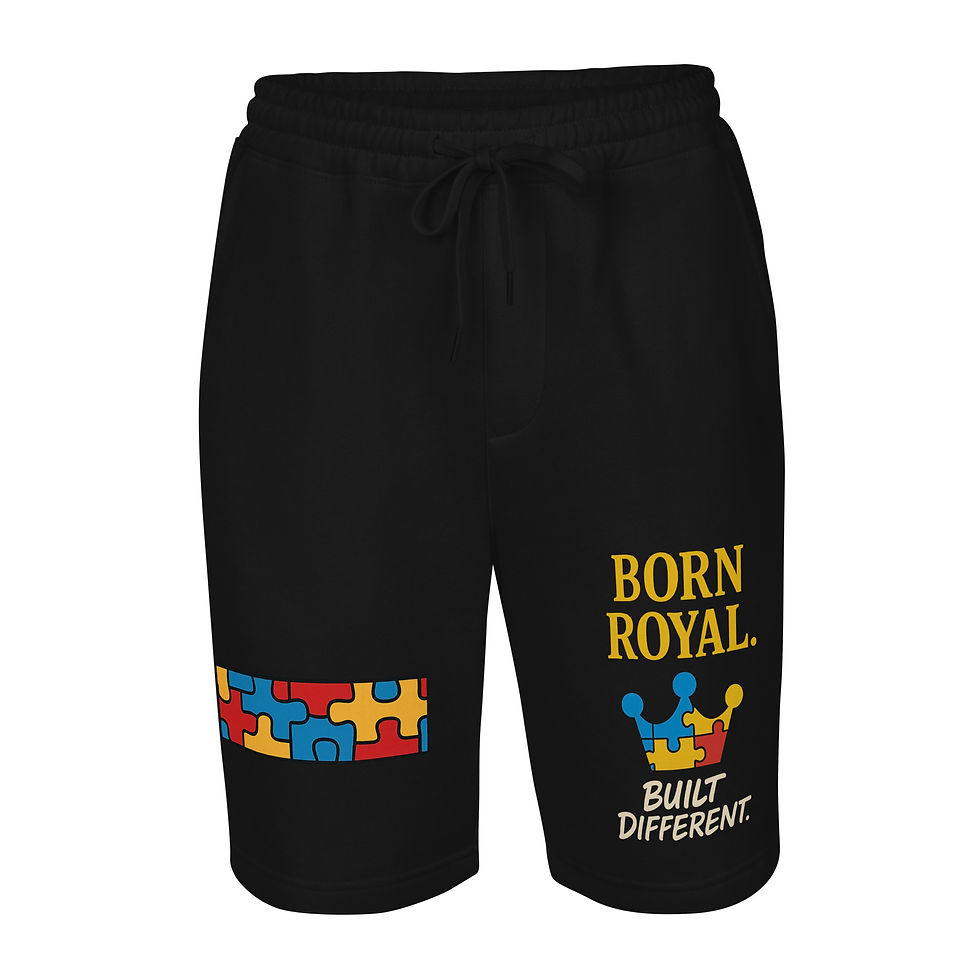Thumbnail: Men's fleece shorts Puzzle Pieces