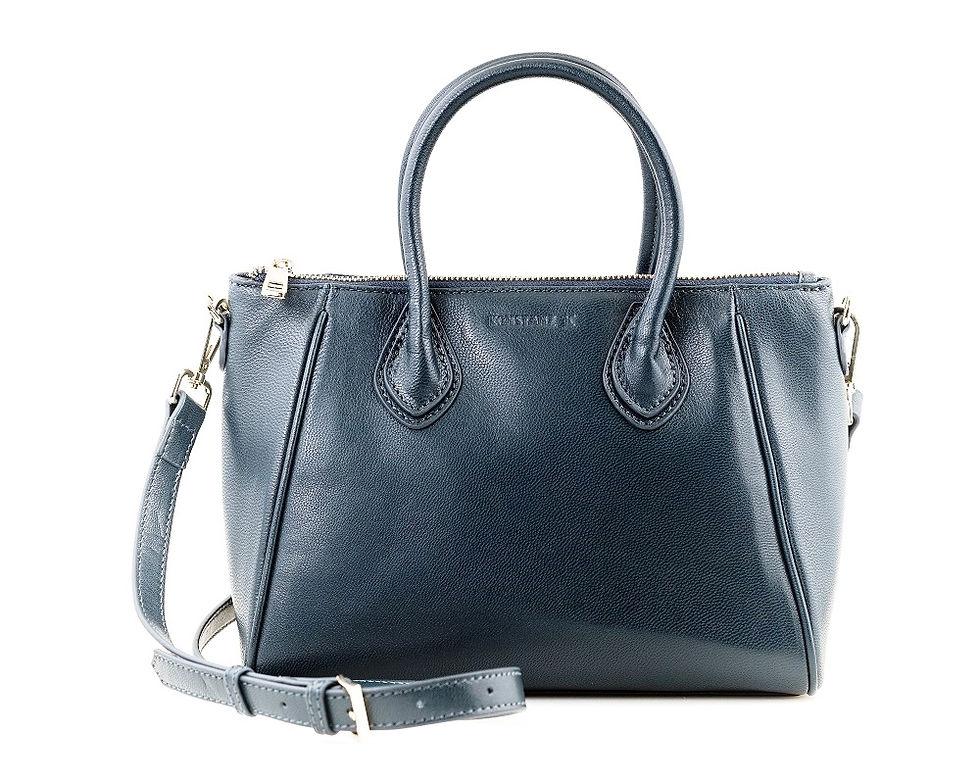 The J Collection: Lambskin Satchel_Blue