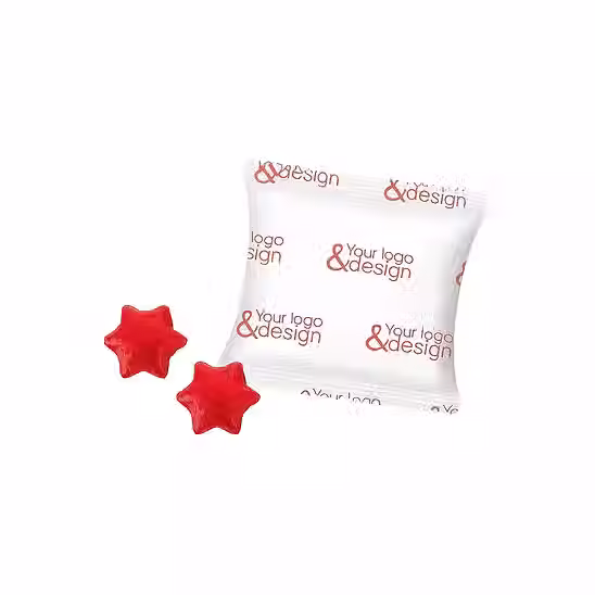 Miniatura: Art. 706 - BUSTINA " 2 STELLE " DI CIOCCOLATO 8 g.  Gusto cioccolato al latte  P