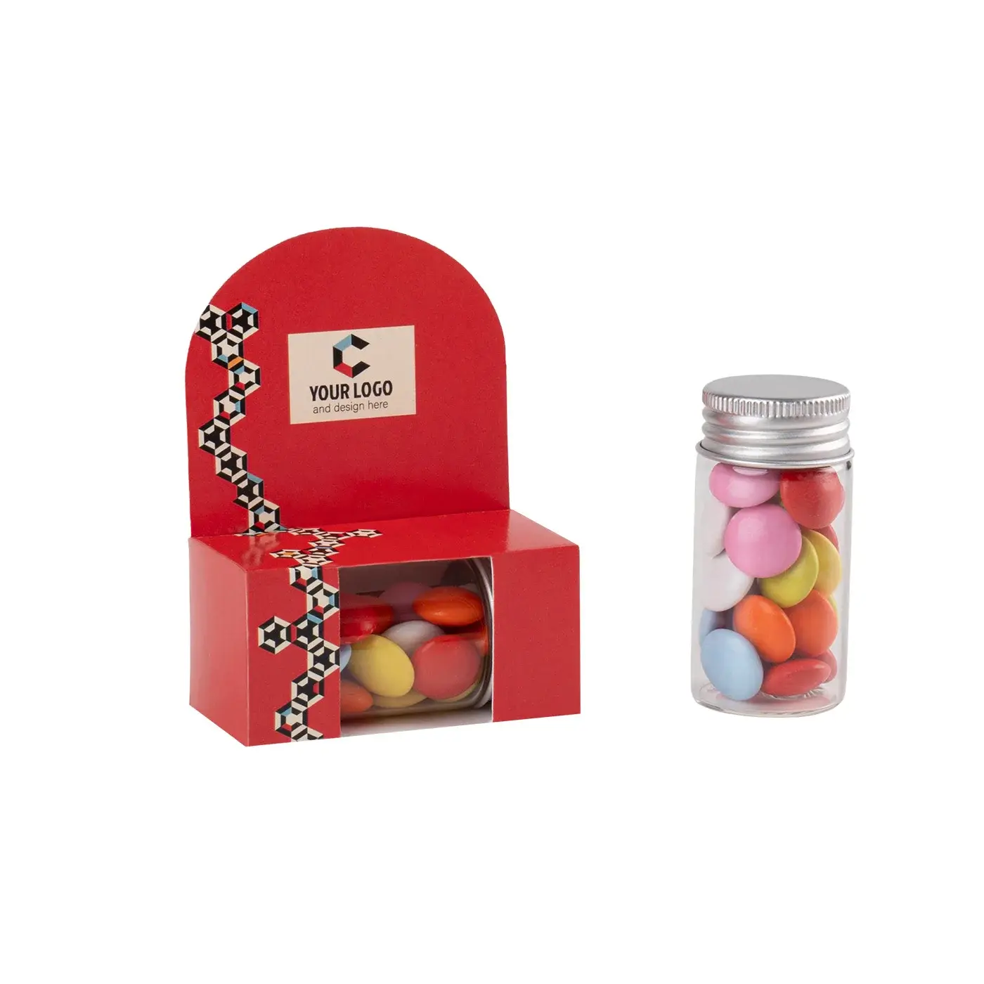 Art. 0768s - BARATTOLO "BRAND ME" SMARTIES BRANDIZZATI - 65 mm