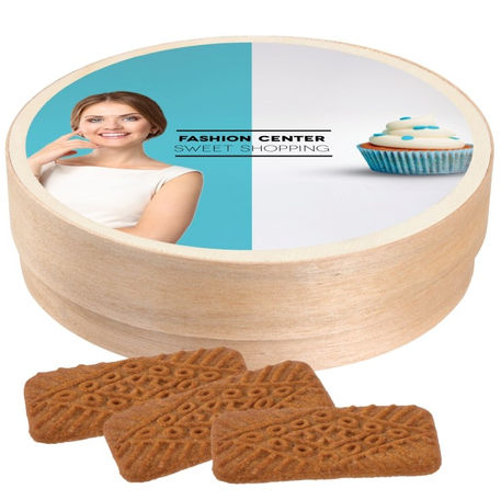 CONFEZIONE 70g con BISCOTTI PERSONALIZZATI CON LOGO AZIENDALE