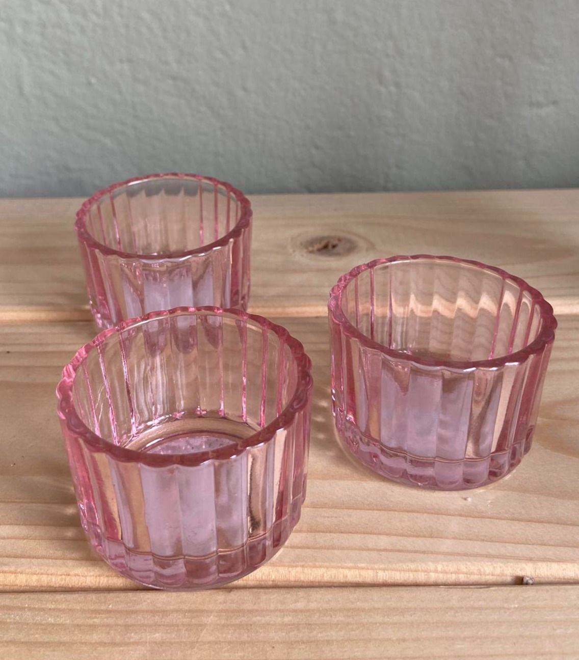 Świecznik tealight różowy