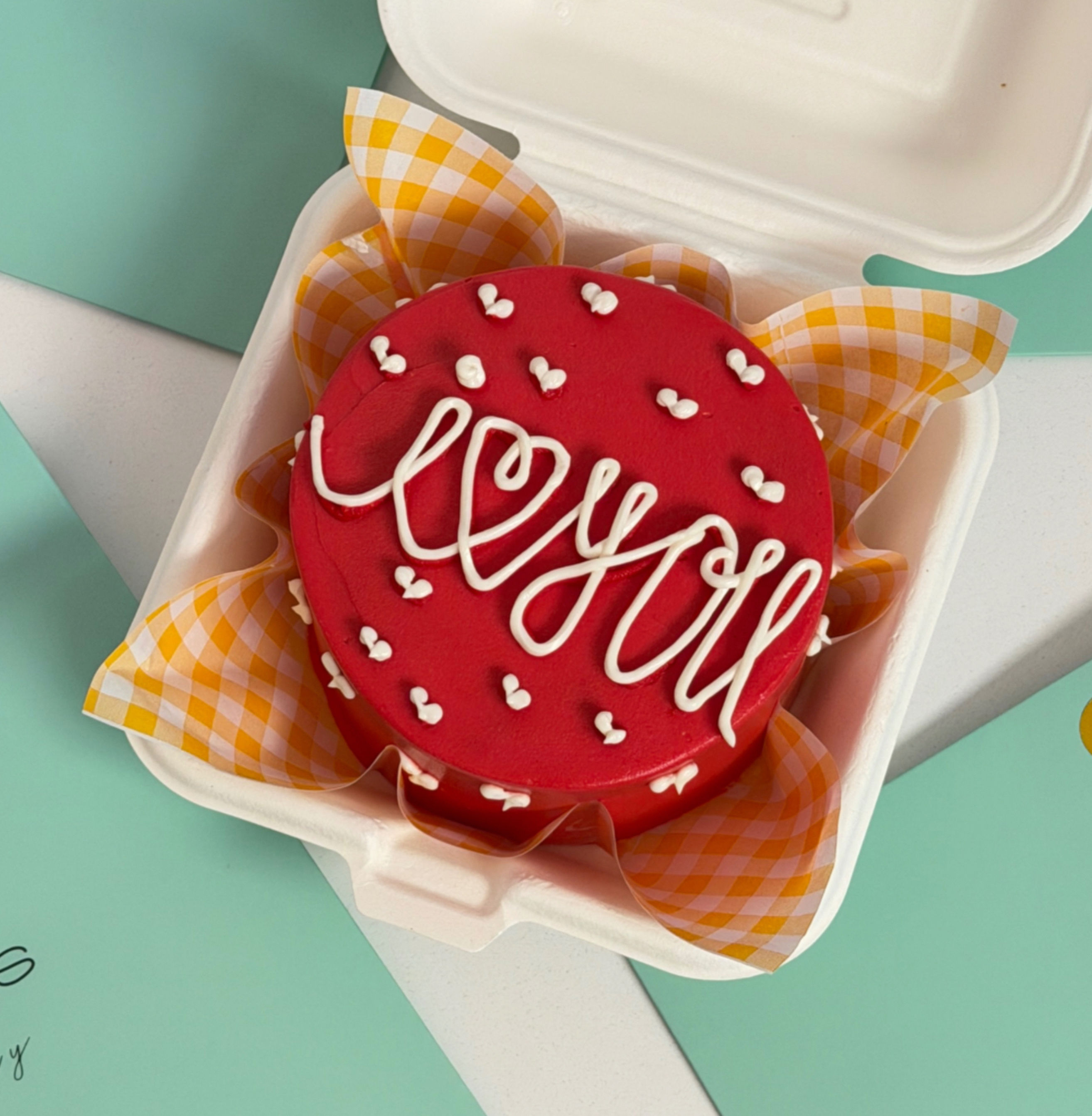 "I Love You" Bento Cake