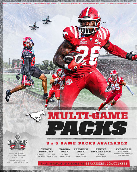 2026 Calgary Stampeders Multi-Game Packs