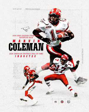 Marvin Coleman Canadian Football Hall of Fame Inductee graphic