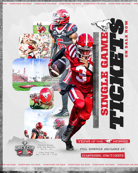 Calgary Stampeders Single Game Tickets On Sale