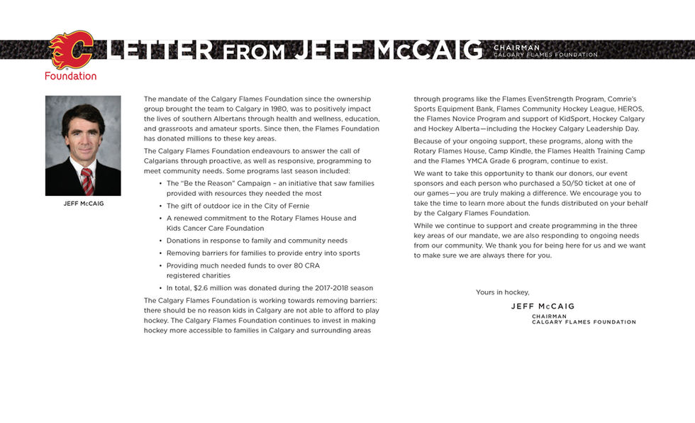 Calgary Flames Foundation Annual Report (2017-18 Edition)