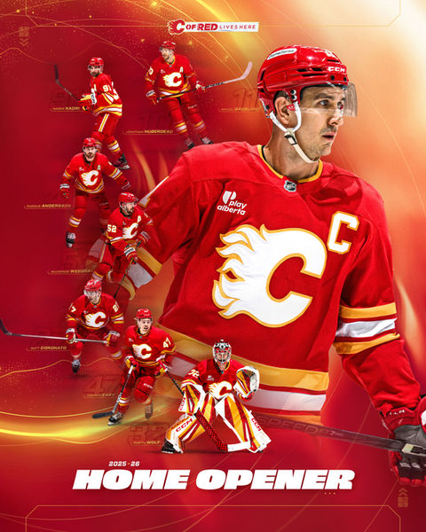 Calgary Flames 2025-26 Home Opener Poster