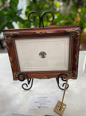 Gramophone Miniature Watercolor Painting