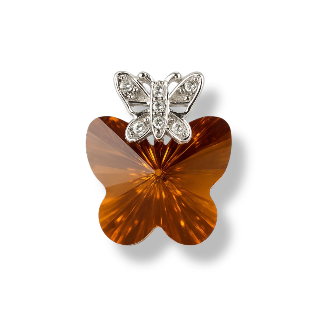 Gemstone Butterfly Pendant