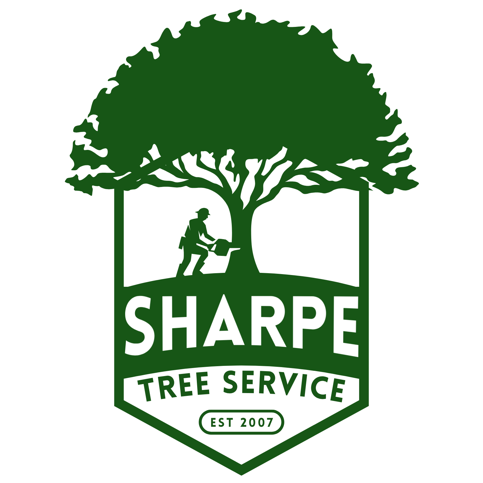 Sharpe Tree Service Logo in Green