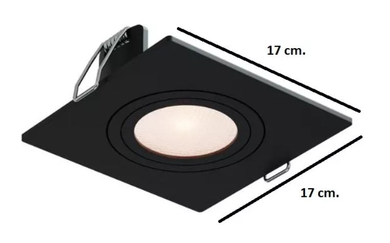 Miniatura: Embutido AR111 cuadrado 1021 plástico negro