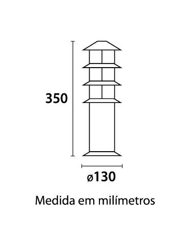 Miniatura: Poste baliza oriental 833511014 aluminio gris