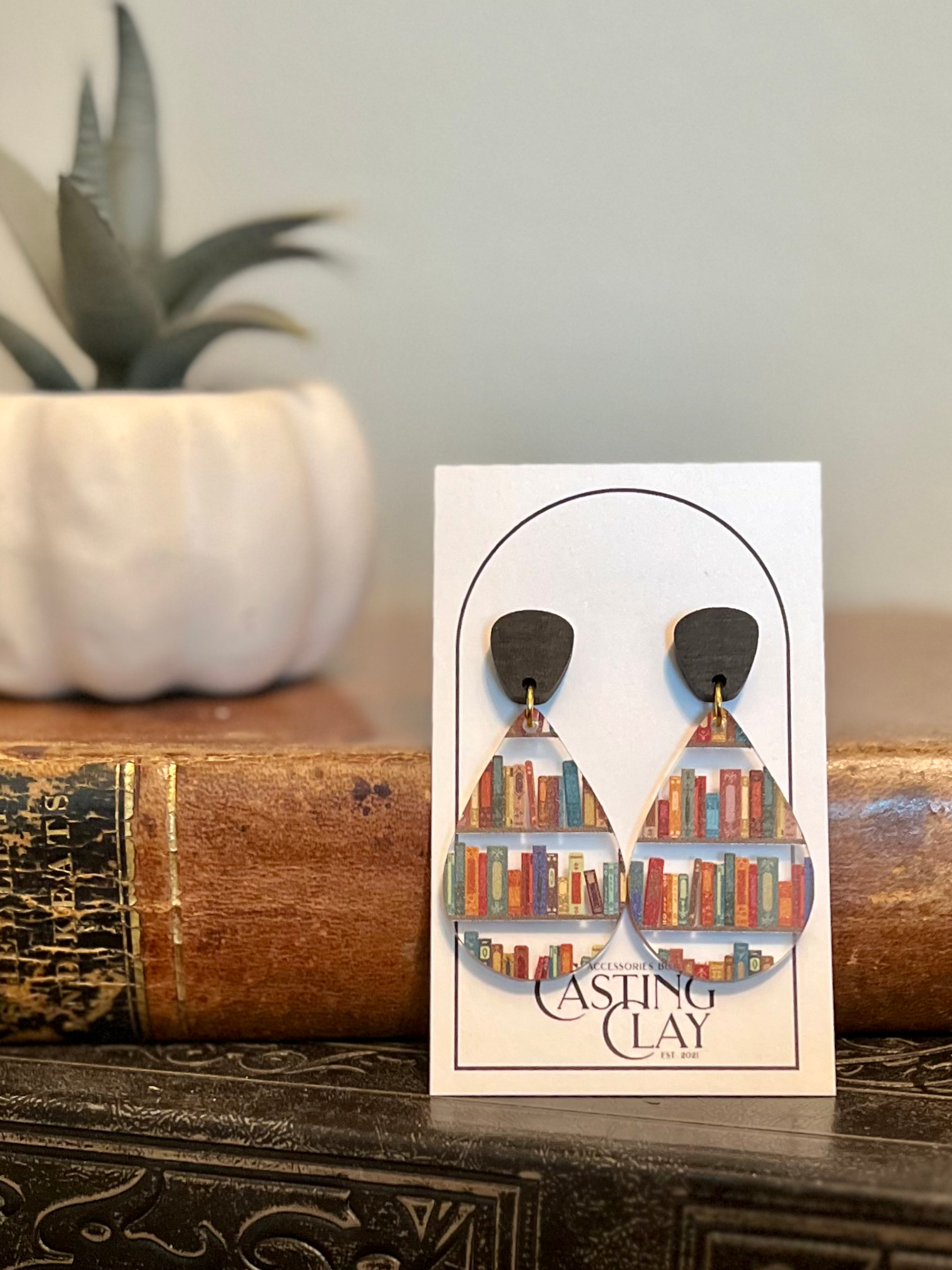 Bookcase Acrylic Earrings