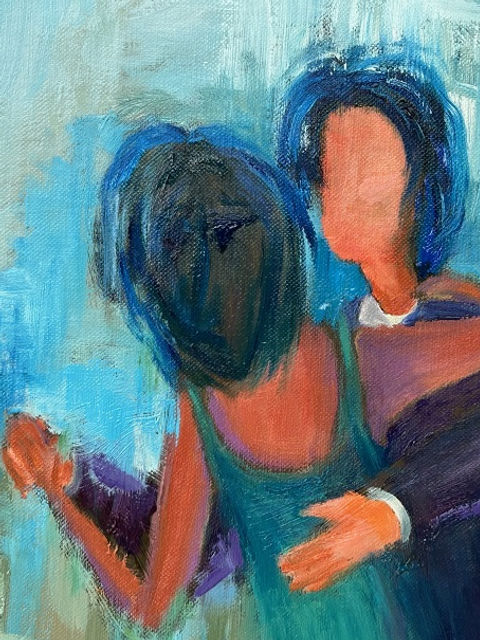 Close up detail of the couple