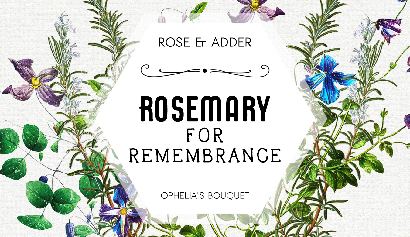 Rosemary for Remembrance Hamlet Inspired Rose & Adder