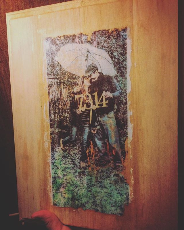 Engagement or Wedding Wood Photo Plaque