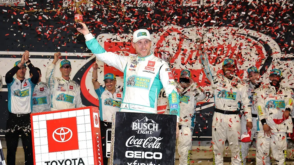 HAMLIN WINS IN CONTROVERSY