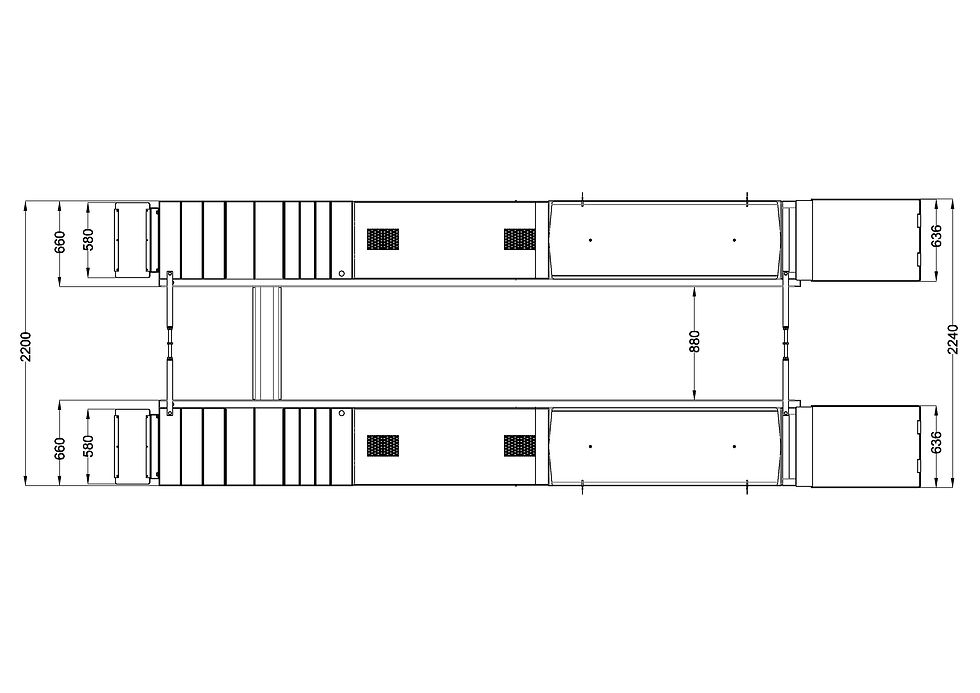 Miniatura: ATH Cross Lift 40 OGA Nůžkový zvedák, plošiny pro geometrii, na podlahu, 4000 kg