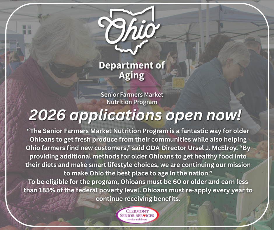 Applications for 2026 Senior Farmers Market Nutrition Program Now Available