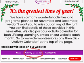 November and December Newsletter