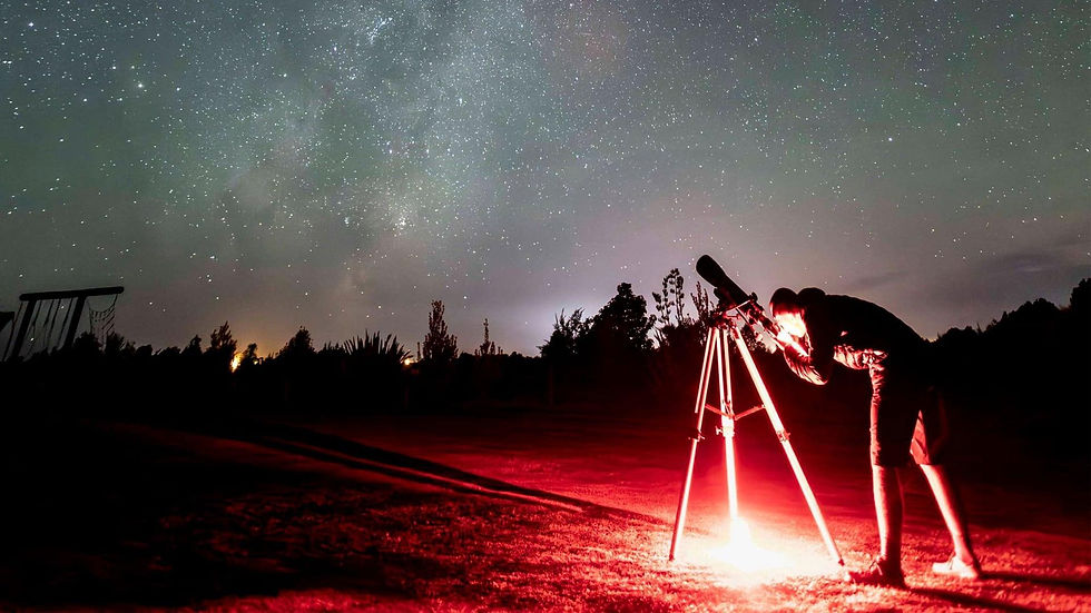 Astronomers use dim red light to help preserve dark adaptation and night vision