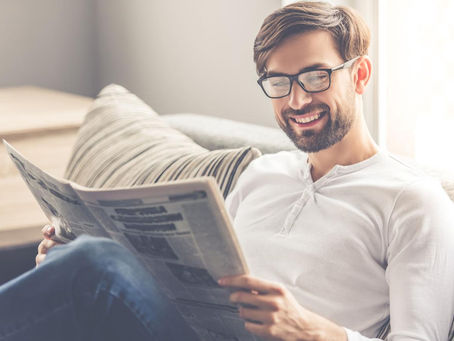 Reading comfortably with the correct prescription glasses